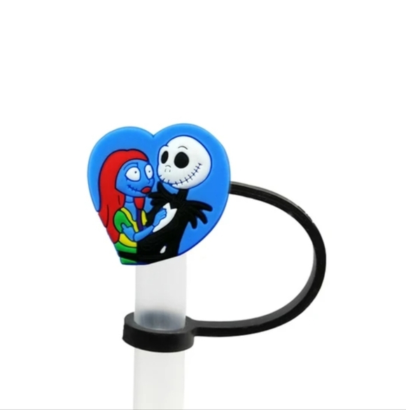 🛍️4 For$15 🛍The Nightmare Before Christmas Jackskellington Sally Straw Charm - Picture 2 of 7